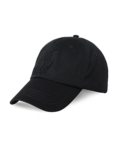 Shop Polo Ralph Lauren Cotton Chino Baseball Cap In Black