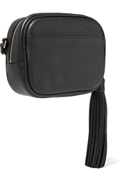 Shop Saint Laurent Monogramme Blogger Leather Shoulder Bag In Black