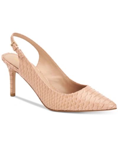 Shop Bcbgeneration Marci Pumps Women's Shoes In Blush Patent Snake