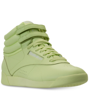 Reebok Women's Freestyle High Top Casual Sneakers From Finish Line In ...