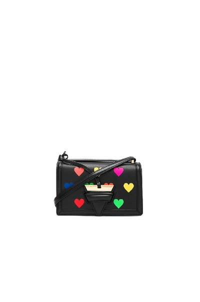 Shop Loewe Small Barcelona Hearts Bag In Black,geometric Print