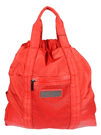 Shop Stella Mccartney Mesh Panel Gym Backpack In Red