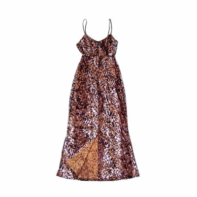 Shop Saku New York Velvet Slim Dress Leopard