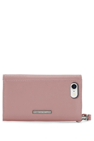 Shop Rebecca Minkoff Love Lock Wristlet For Iphone 8 & Iphone 7 In Blossom