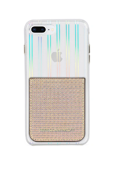Shop Rebecca Minkoff Adhesive Phone Sticker Pocket In Holographic