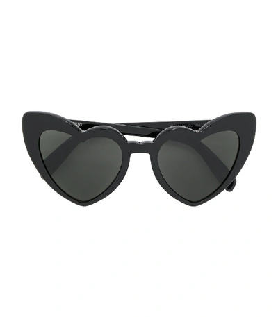 Shop Saint Laurent Heart-shaped Sunglasses In Black