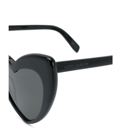 Shop Saint Laurent Heart-shaped Sunglasses In Black