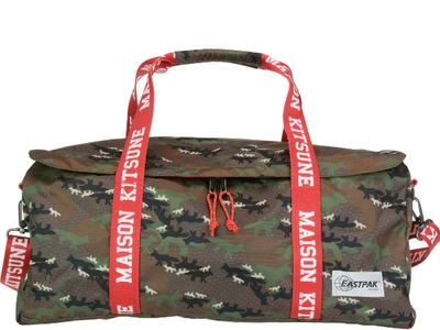 Shop Maison Kitsuné Eastpak X  Perce Holdall Bag In Multicolor Print