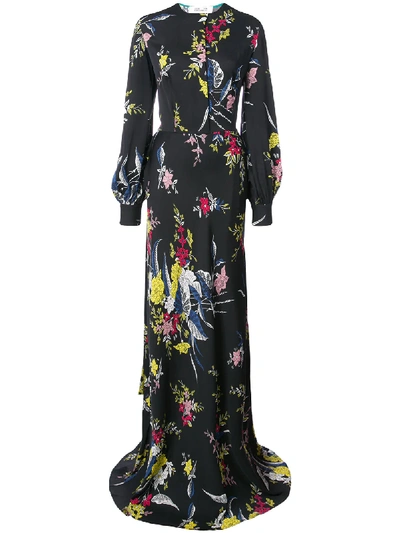 Shop Diane Von Furstenberg Floral Evening Maxi Dress