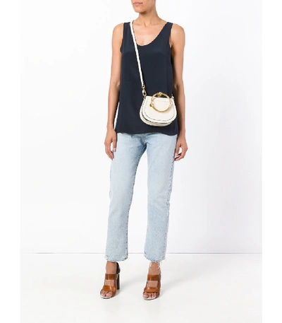 Shop Chloé White Nile Bracelet Bag