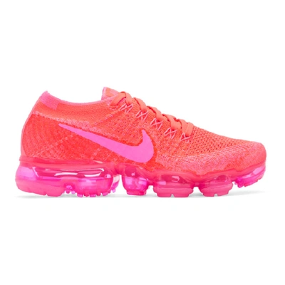 Shop Nike Pink Air Vapormax Flyknit Sneakers