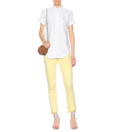 Shop 7 For All Mankind Pyper Cropped Jeans In Yellow