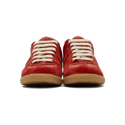 Shop Maison Margiela Red Replica Sneakers