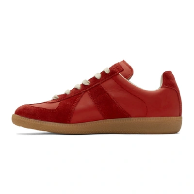 Shop Maison Margiela Red Replica Sneakers