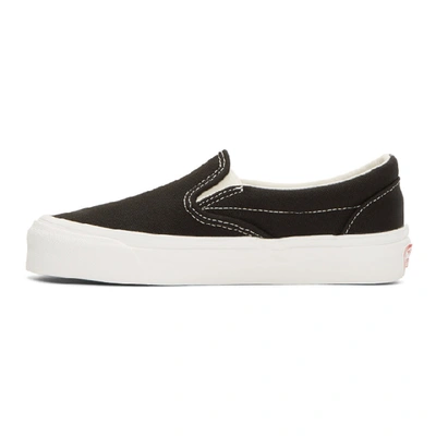 Shop Vans Black Og Classic Lx Slip-on Sneakers