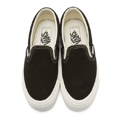 Shop Vans Black Og Classic Lx Slip-on Sneakers