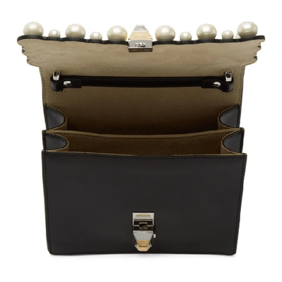 Shop Fendi Black Small Pearl 'kan I' Bag