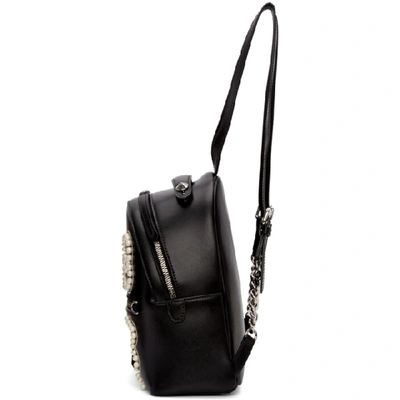 Shop Fendi Black Mini 'romantic Bow' Backpack