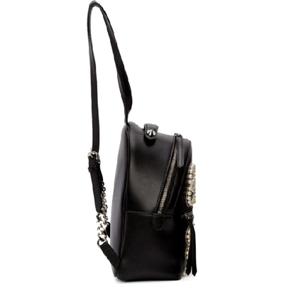 Shop Fendi Black Mini 'romantic Bow' Backpack