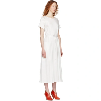 Shop Lemaire White T-shirt Dress In 001 Chalk