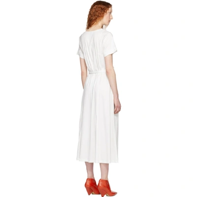 Shop Lemaire White T-shirt Dress In 001 Chalk