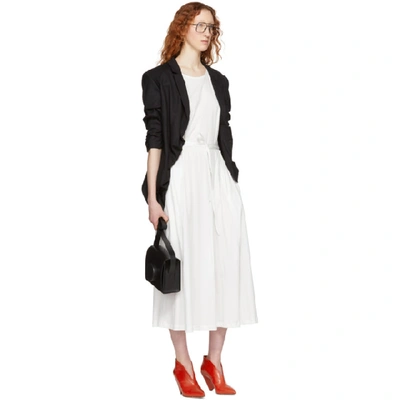 Shop Lemaire White T-shirt Dress In 001 Chalk