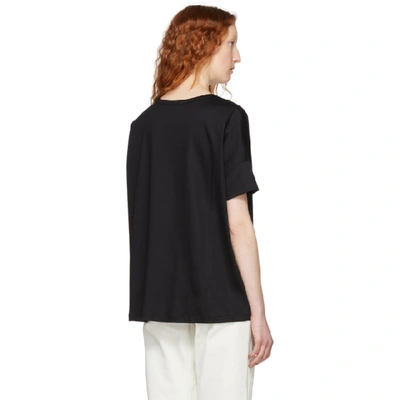 Shop Lemaire Black Jersey T-shirt In 999 Black