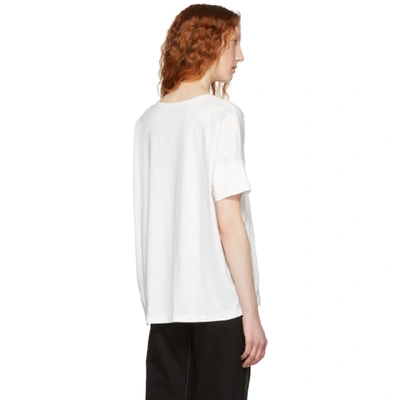Shop Lemaire White Jersey T-shirt In 001 Chalk
