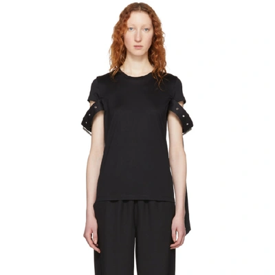 Shop Marques' Almeida Marques Almeida Black Belt Sleeve T-shirt