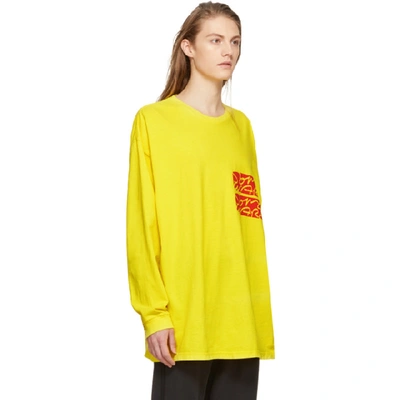 Shop Some Ware Ssense Exclusive Yellow Long Sleeve Logo T-shirt