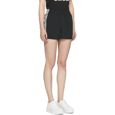 Shop Adidas Originals Black 3-stripe Shorts