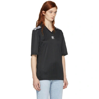 Shop Adidas Originals Black Footbal Jersey Polo