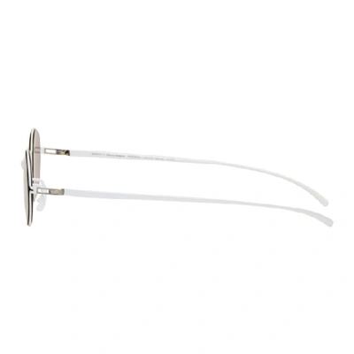 Shop Maison Margiela White Mykita Edition Mmesse001 Sunglasses In E13 White