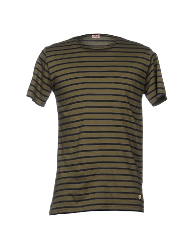 Shop Armor-lux T-shirt In Military Green