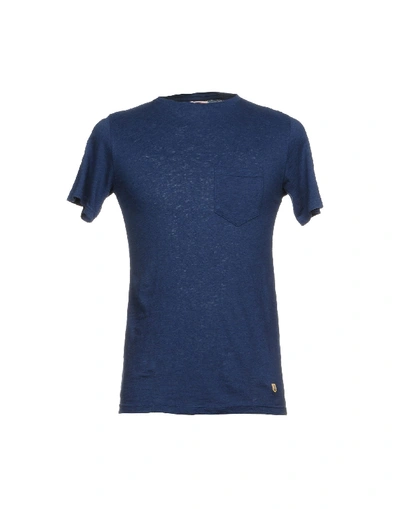 Shop Armor-lux T-shirts In Blue