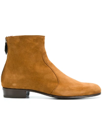 Shop Lidfort Rear Zip Ankle Boots  In Neutrals