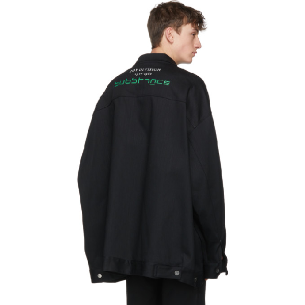 raf simons joy division denim jacket