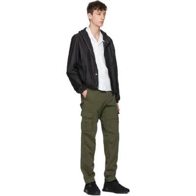 Shop Valentino Green Washed Cargo Pants In L90 Olive