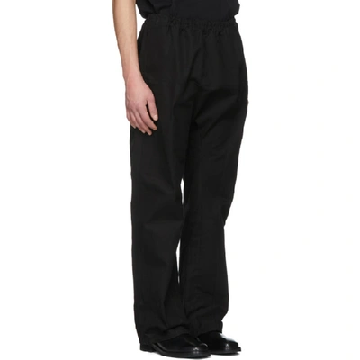 Shop Raf Simons Black Long Elastic Trousers In 00099 Black