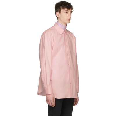 Shop Raf Simons Pink Oversized Joy Division Substance Shirt In 00034 Pink