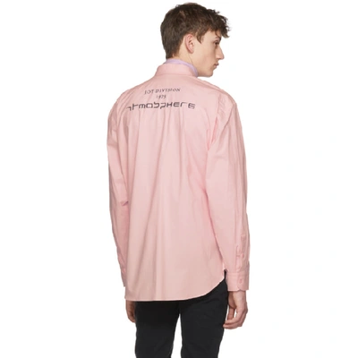 Shop Raf Simons Pink Oversized Joy Division Substance Shirt In 00034 Pink