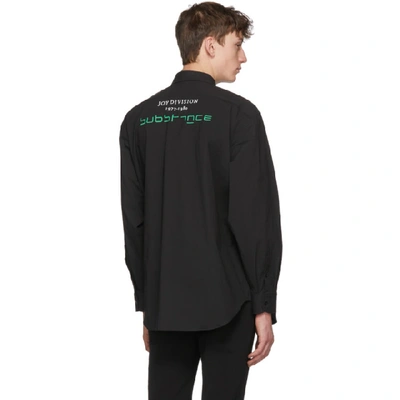 Shop Raf Simons Black Oversized Joy Division Atmosphere Shirt In 00099 Black