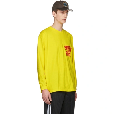 Shop Some Ware Ssense Exclusive Yellow Long Sleeve Logo T-shirt In Lemon