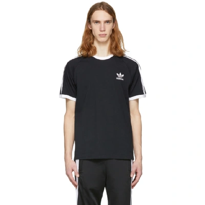 Shop Adidas Originals Black 3-stripes T-shirt