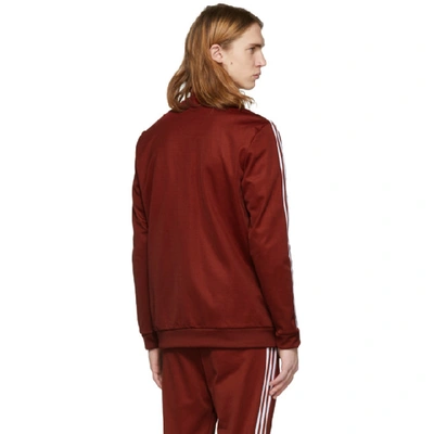 Shop Adidas Originals Red Franz Beckenbauer Track Jacket In Rust Red