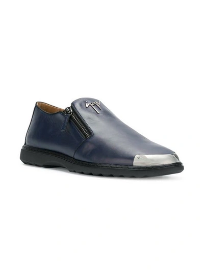 Shop Giuseppe Zanotti Zip-detail Slipper Shoes