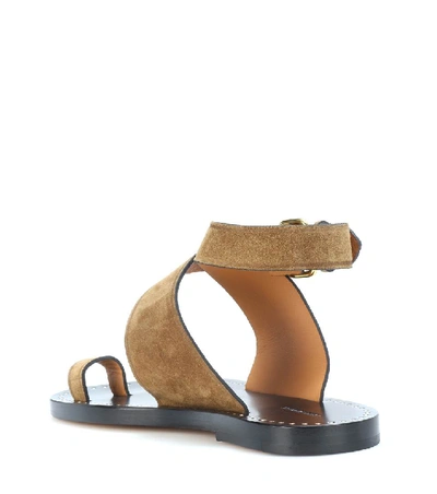 Shop Isabel Marant Jools Suede Sandals In Beige