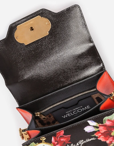 Shop Dolce & Gabbana Medium Welcome Bag In Printed Calfskin In Multicolor
