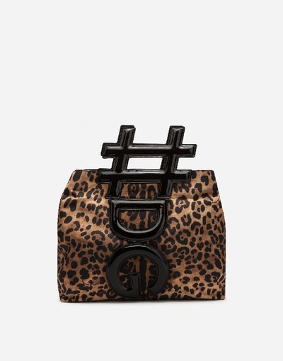 Shop Dolce & Gabbana Instabag In Printed Nylon And Patent Leather In Leopard