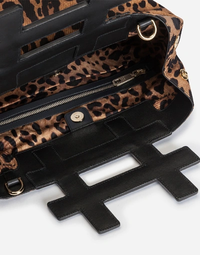 Shop Dolce & Gabbana Instabag In Printed Nylon And Patent Leather In Leopard